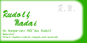 rudolf madai business card